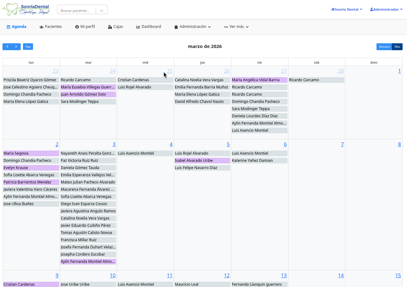 Agenda clínica